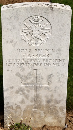Private Thomas Barker grave