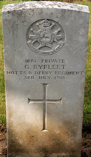 Private George Byfleet grave
