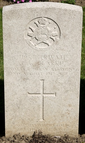 Private Cecil George Clarke grave