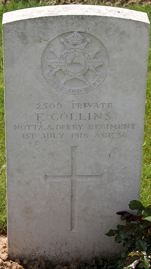 Private Frank Collins grave