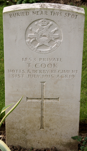 Private Thomas Cook grave