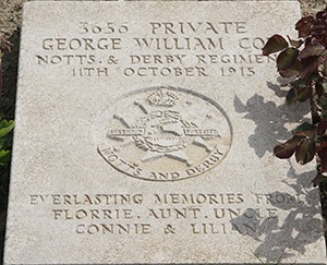 Private George William Cox grave