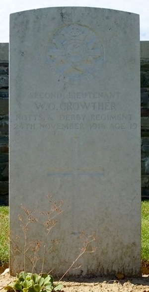 Second Lieutenant William Osborne Crowther grave