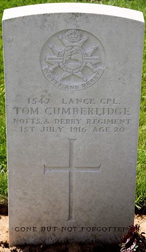 Lance Corporal Tom Cumberlidge grave
