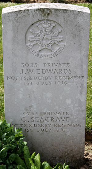 Private John William Edwards grave