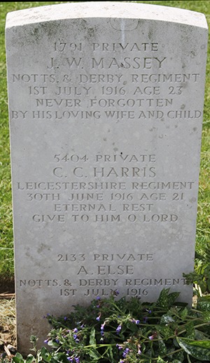 Private Alfred Else grave