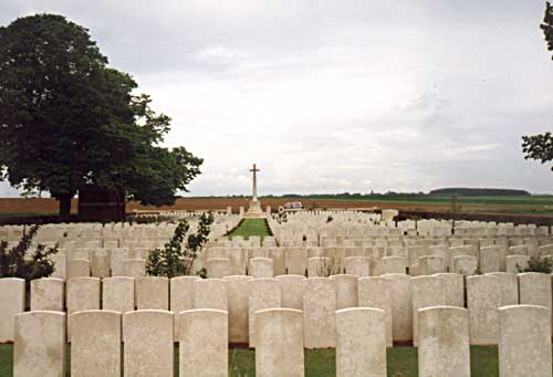 Euston Road Cemetery, Colincamps, France.