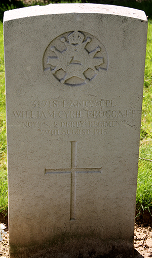 Lance Corporal William Cyril Froggatt grave