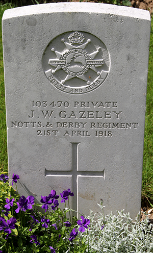 Private James William Gazeley grave