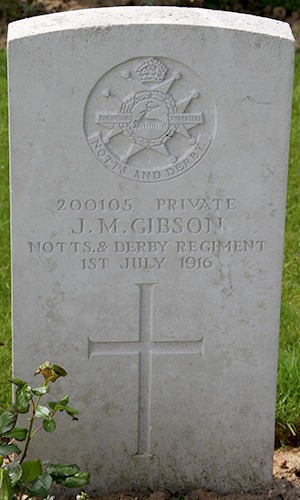 Private John Maurice Gibson grave