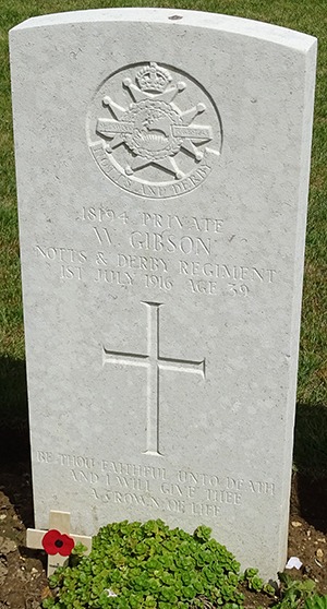 Private Walter Gibson grave