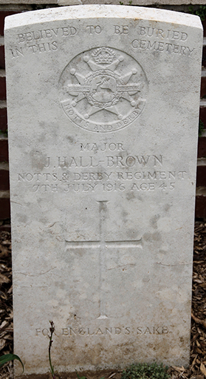 Major John Hall-Brown grave