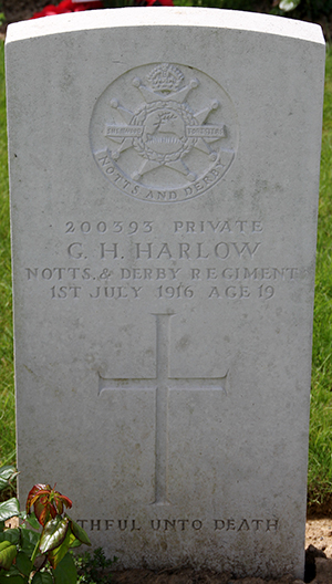 Private George Harold Harlow grave