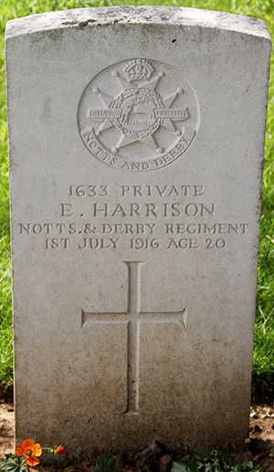 Private Edward Harrison grave