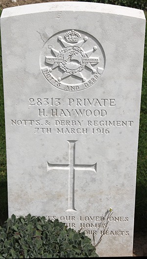 Private Harry Haywood grave