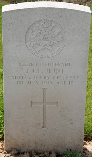 Second Lieutenant John Reginald Lilly Hunt