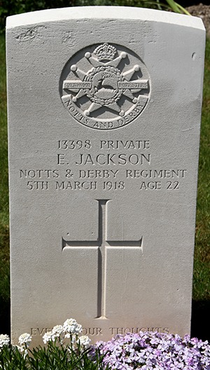 Private Ernest Jackson grave