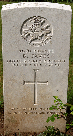 Private Benjamin Javes grave