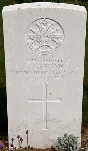 Private C. Keenan grave