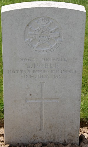 Private Samuel Noble grave
