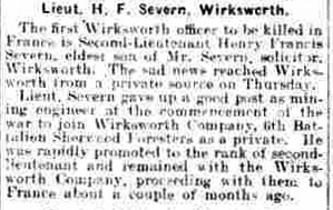 Second Lieutenant Henry Francis Severne art1