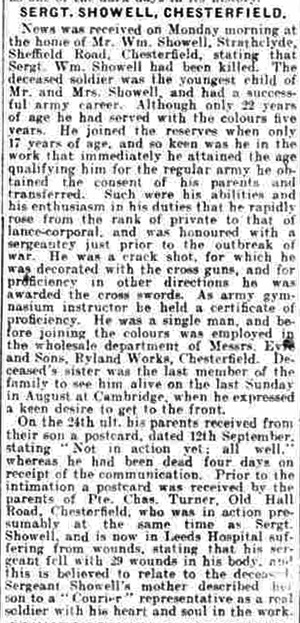 Lance Sergeant William Showell