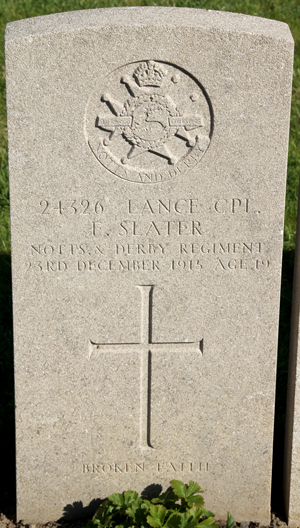 Lance Corporal F. Slater