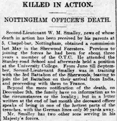 Second Lieutenant William Miles Smalley