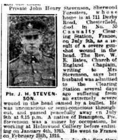 Private John Henry Stevenson