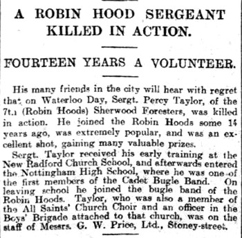 Sergeant Percy Taylor art1