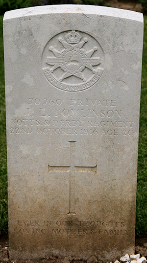 Private John Leslie Tomlinson