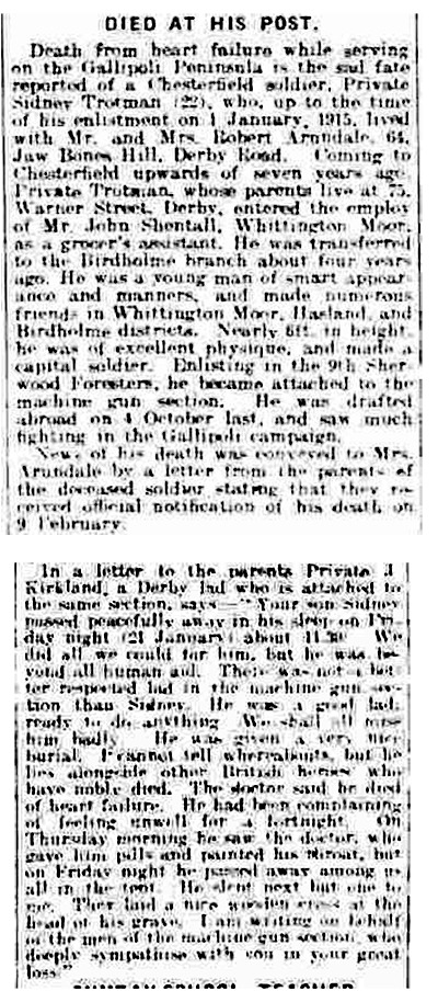 Private Sidney William Trotman art1