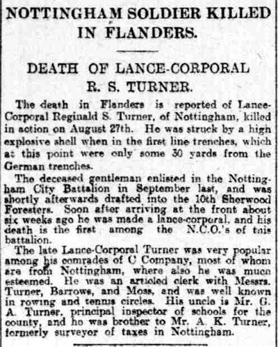 Private Reginald Stanley Turner art1