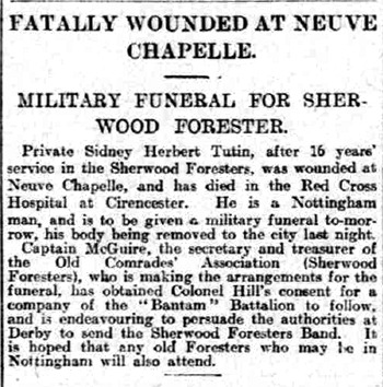 Private Sidney Herbert Tutin