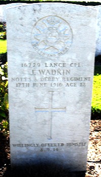 Lance Corporal Joseph Wadkin
