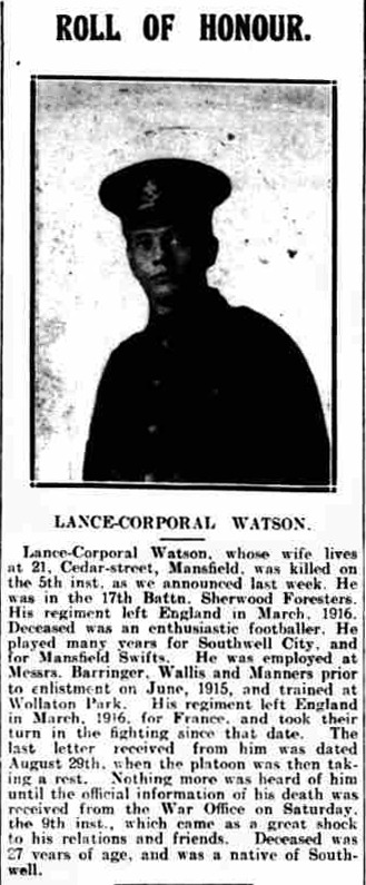 Lance Corporal J. Watson