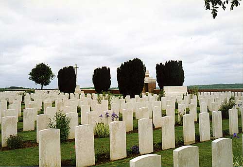 Bouzincourt Ridge Cemetery, Albert, France.
