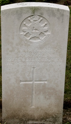 Private William Burgess grave