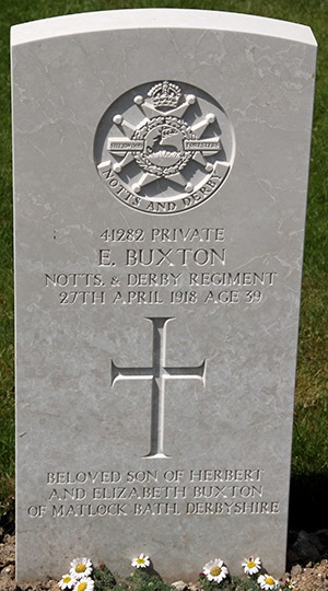 Private Edgar Buxton grave