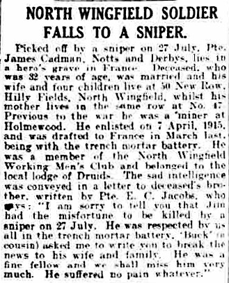 Private James Cadman article