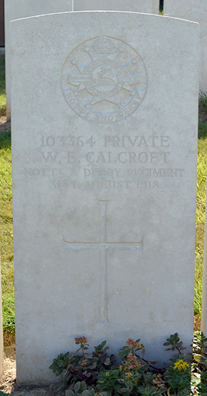 Private William Elliott Calcroft grave