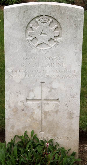 Private Bickley Calladine grave