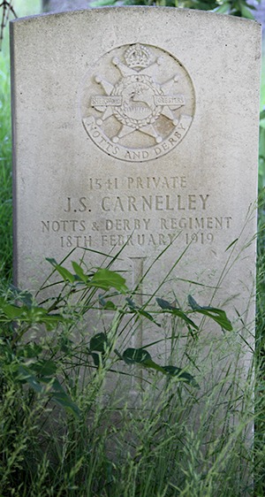 Private J. S. Carnelley grave