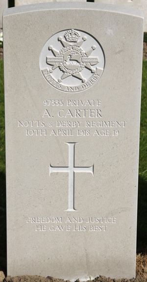 Private Alger Carter grave