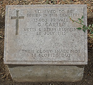 Private George Carter grave