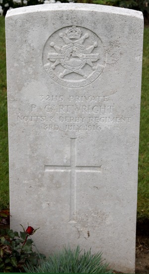 Private Percy Cartwright grave