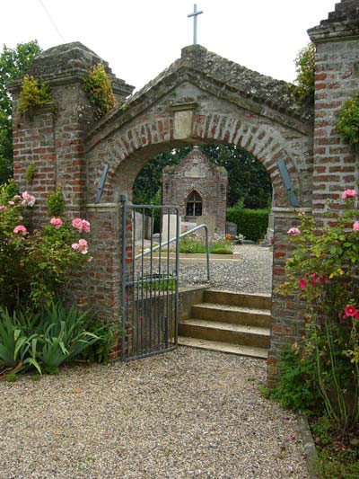 Cavillon Communal Cemetery, France. Near North-West corner.