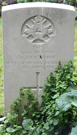 Private Arthur Cheshire grave