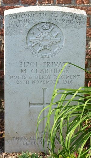 Private Mark James Clarridge grave
