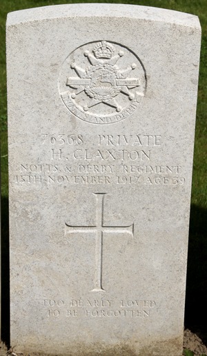 Private Henry Claxton grave